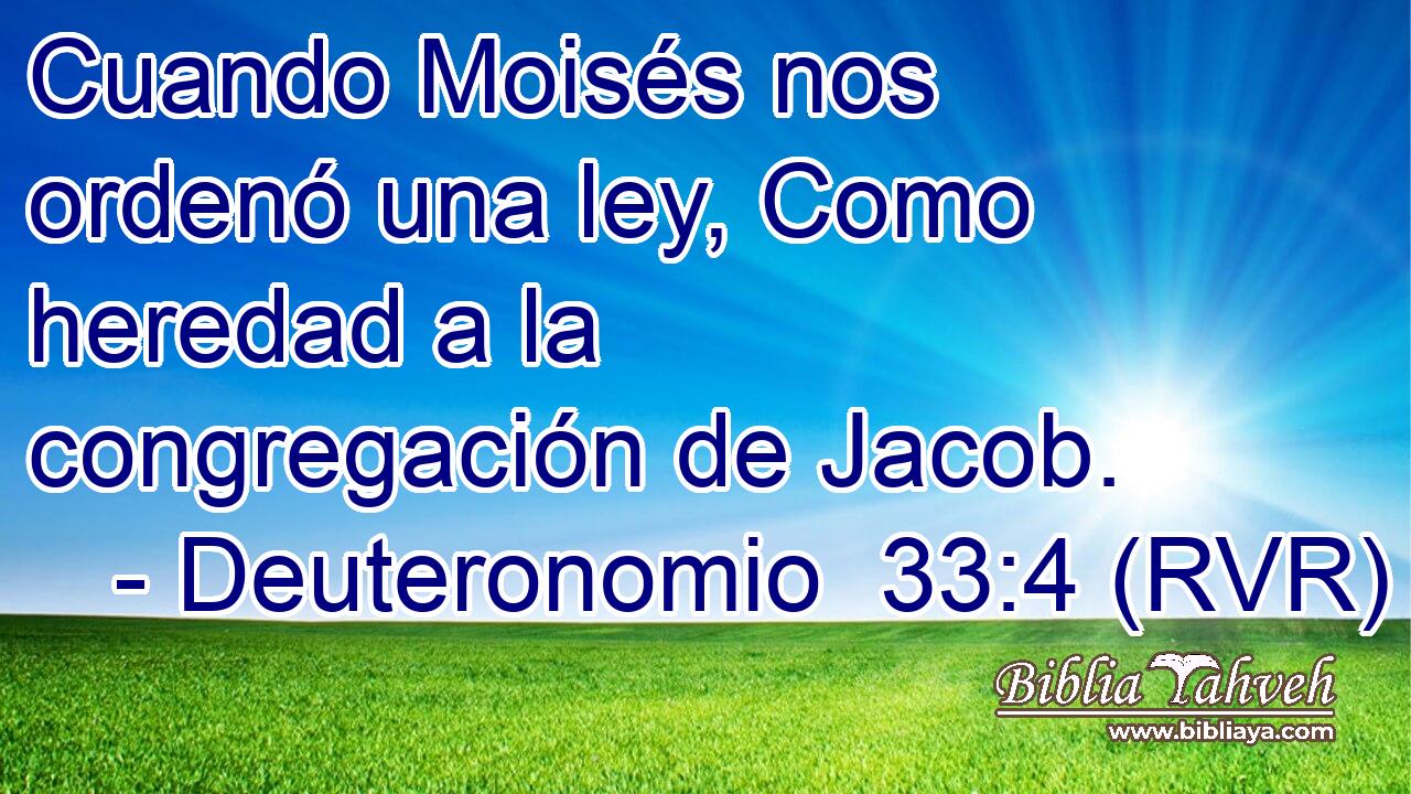 Cuando Moisés nos ordenó una ley, Como heredad a la congregación de Jacob.