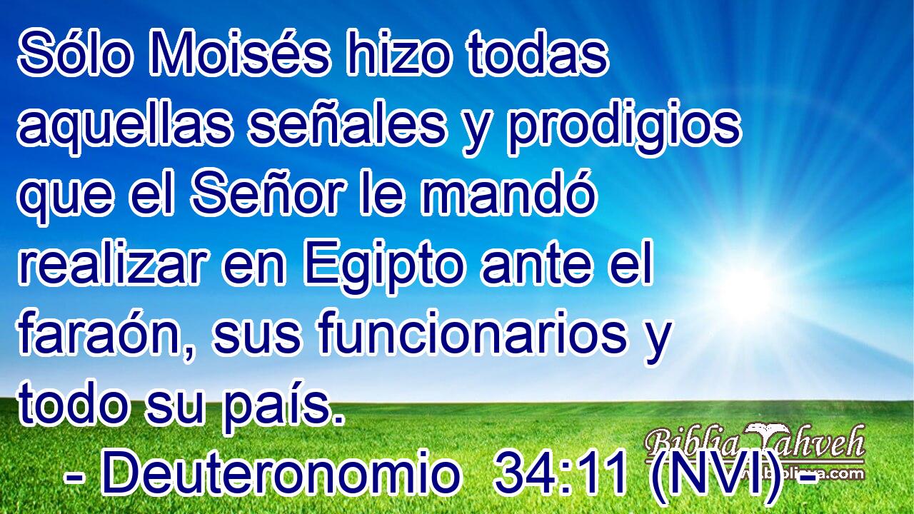  Sólo Moisés hizo todas aquellas señales y prodigios que el Señor le mandó realizar en Egipto ante el faraón, sus funcionarios y todo su país. 