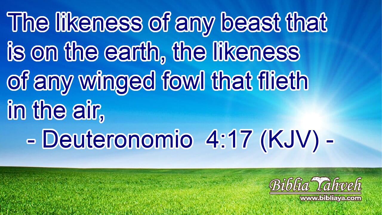 The likeness of any beast that is on the earth, the likeness of any winged fowl that flieth in the air,