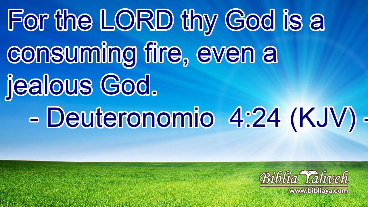 For the LORD thy God is a consuming fire, even a jealous God.