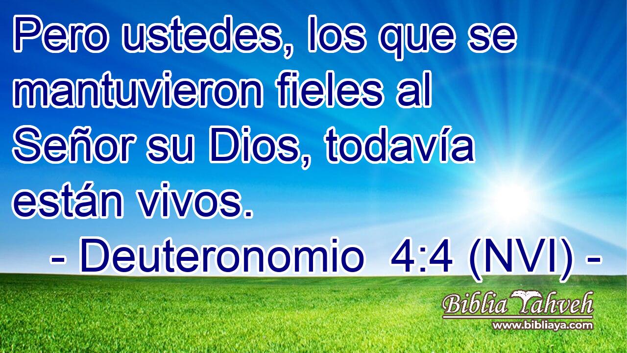  Pero ustedes, los que se mantuvieron fieles al Señor su Dios, todavía están vivos. 