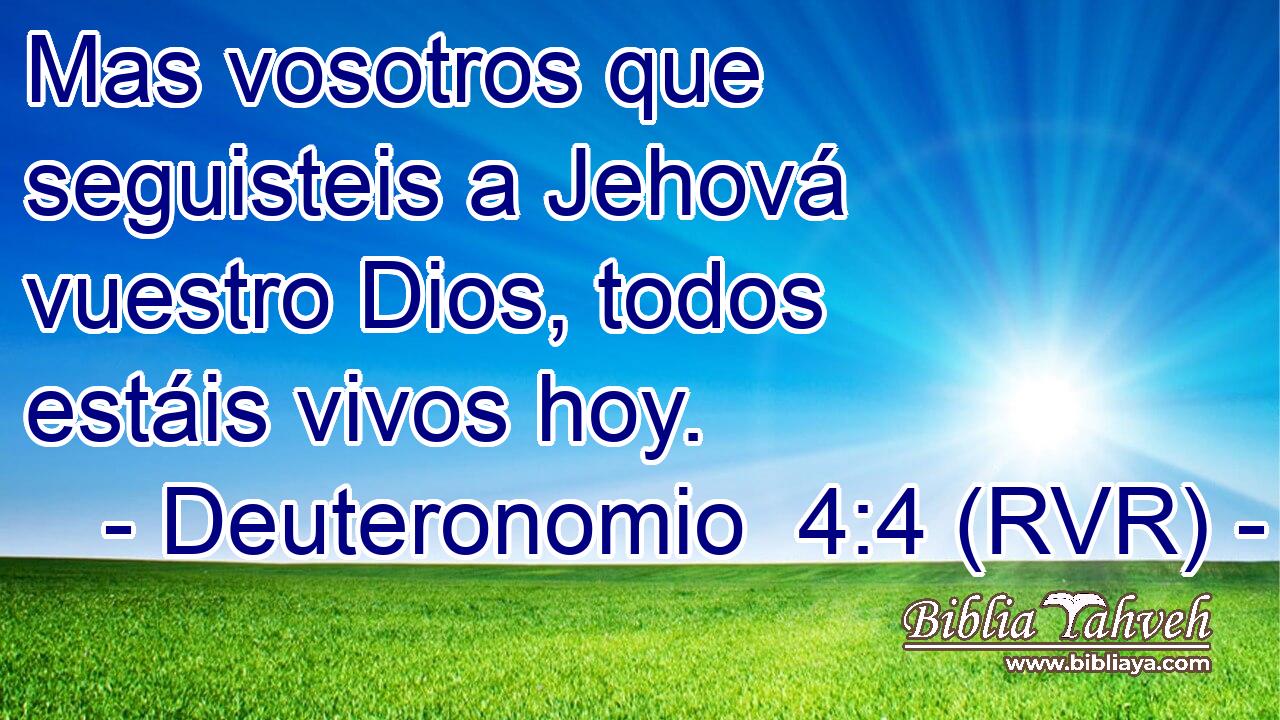 Mas vosotros que seguisteis a Jehová vuestro Dios, todos estáis vivos hoy.