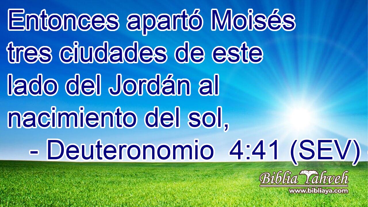 Entonces apartó Moisés tres ciudades de este lado del Jordán al nacimiento del sol,