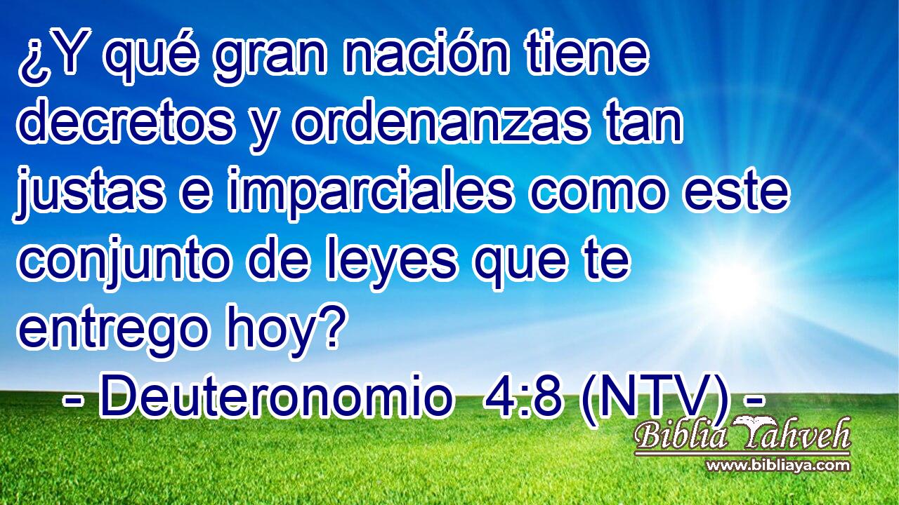 ¿Y qué gran nación tiene decretos y ordenanzas tan justas e imparciales como este conjunto de leyes que te entrego hoy?