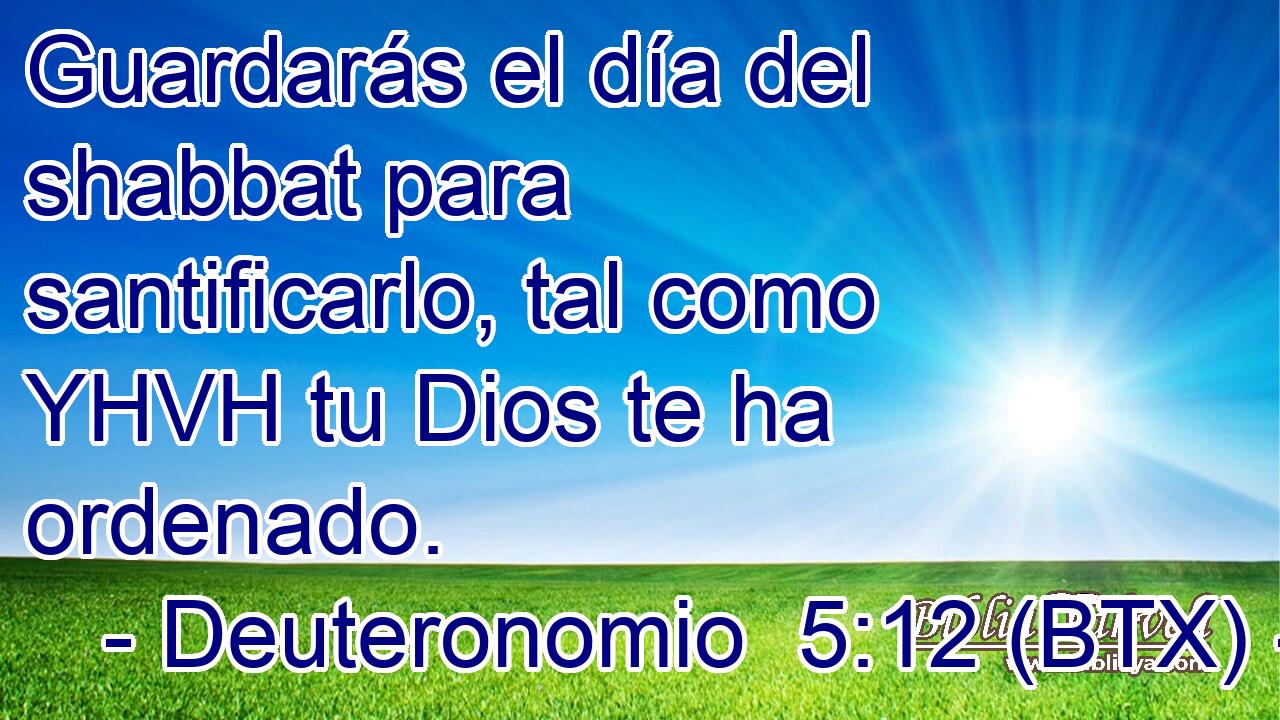 Guardarás el día del shabbat para santificarlo, tal como YHVH tu Dios te ha ordenado.