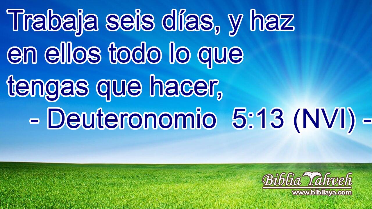  Trabaja seis días, y haz en ellos todo lo que tengas que hacer, 