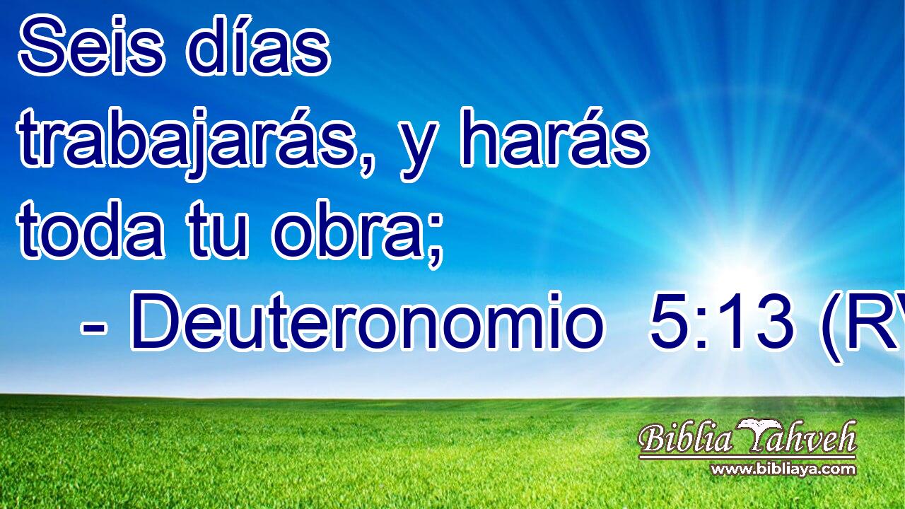 Seis días trabajarás, y harás toda tu obra;