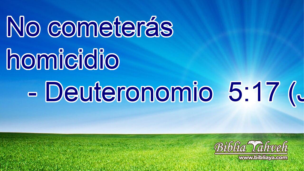 No cometerás homicidio