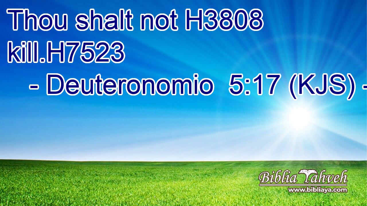 Thou shalt not H3808 kill.H7523
