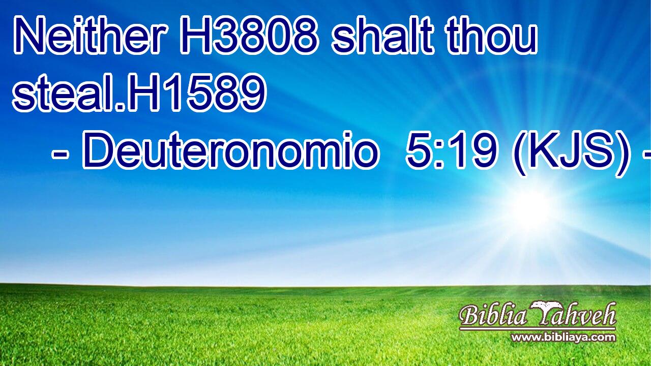 Neither H3808 shalt thou steal.H1589