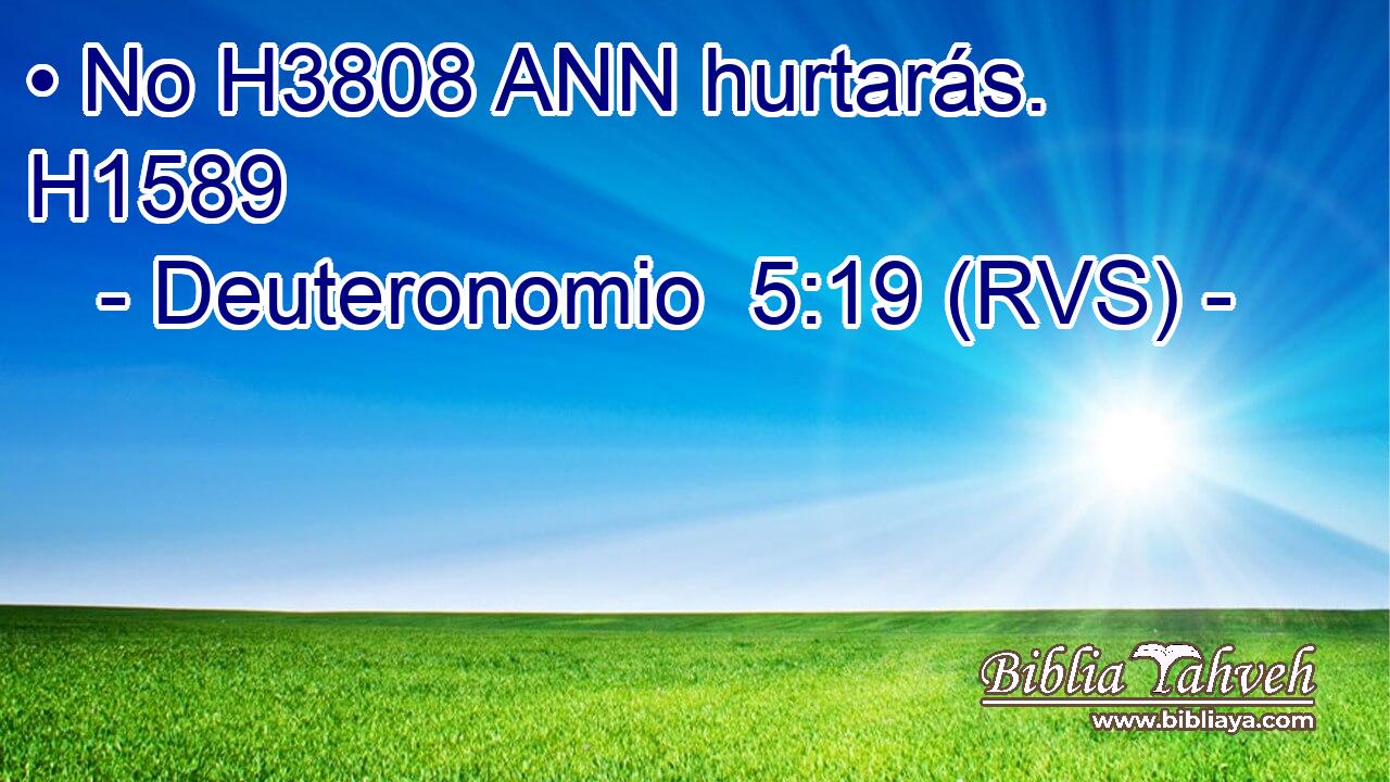 • No H3808 ANN hurtarás. H1589  
