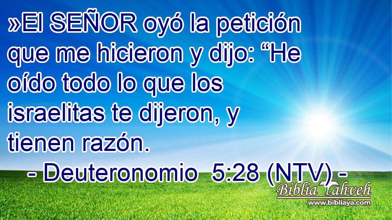 »El SEÑOR oyó la petición que me hicieron y dijo: “He oído todo lo que los israelitas te dijeron, y tienen razón.