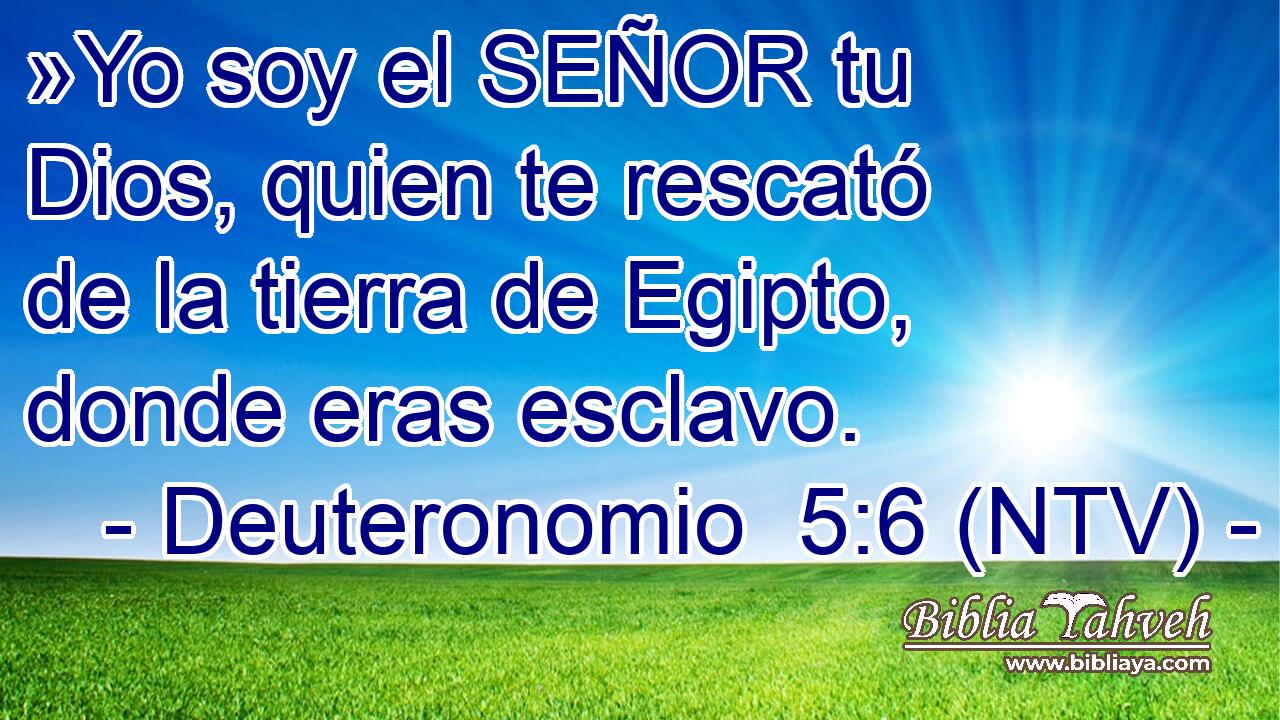»Yo soy el SEÑOR tu Dios, quien te rescató de la tierra de Egipto, donde eras esclavo.