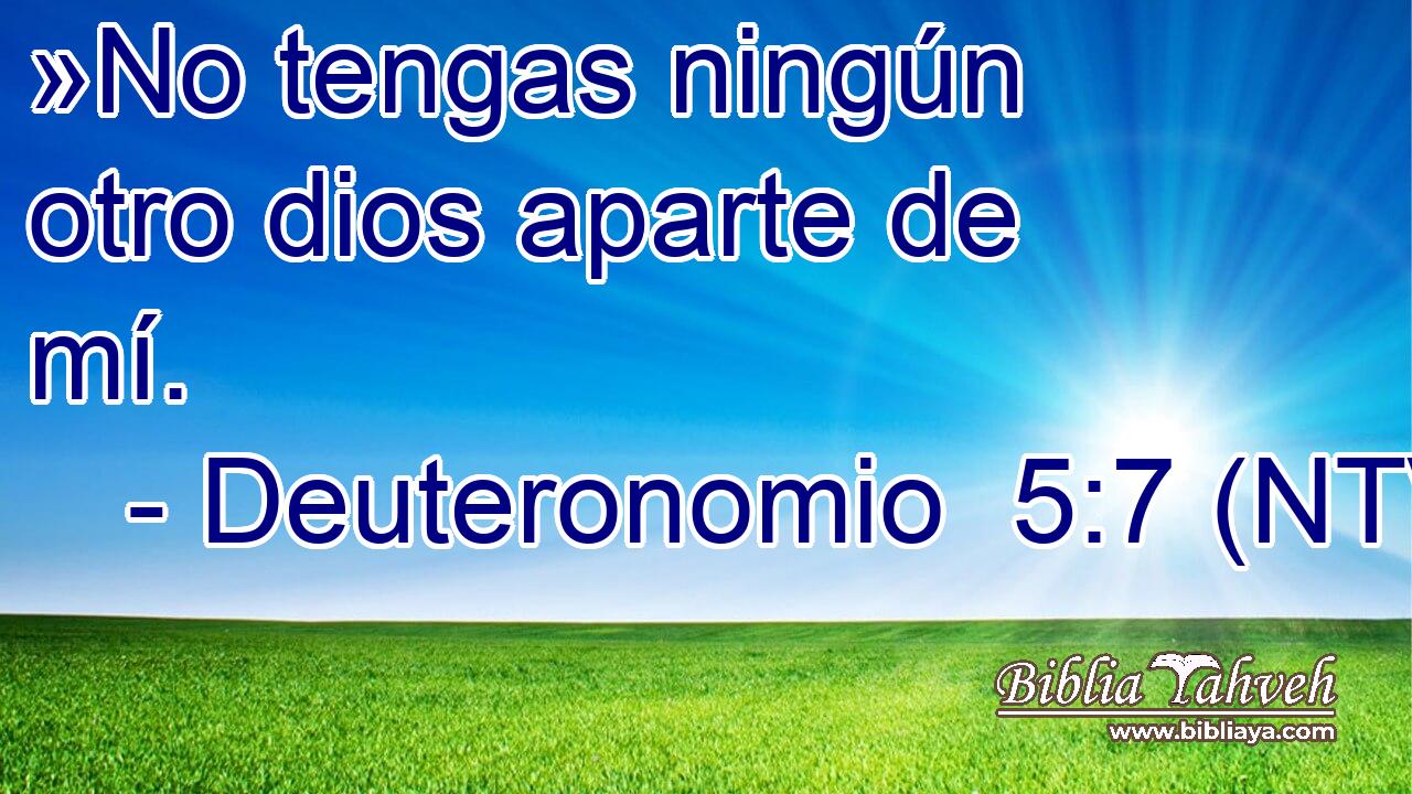 »No tengas ningún otro dios aparte de mí.