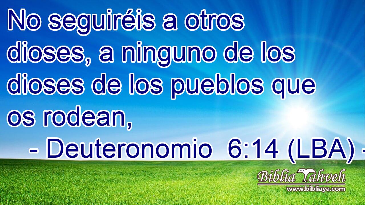 No seguiréis a otros dioses, a ninguno de los dioses de los pueblos que os rodean,