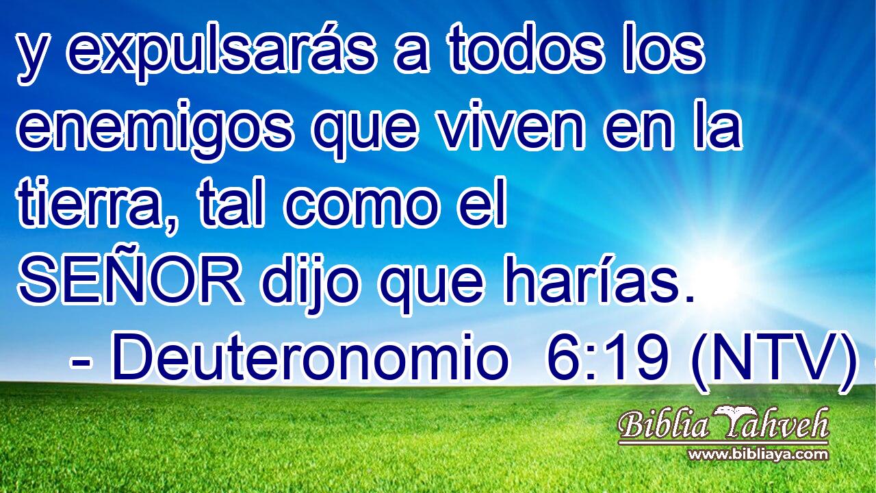 y expulsarás a todos los enemigos que viven en la tierra, tal como el SEÑOR dijo que harías.