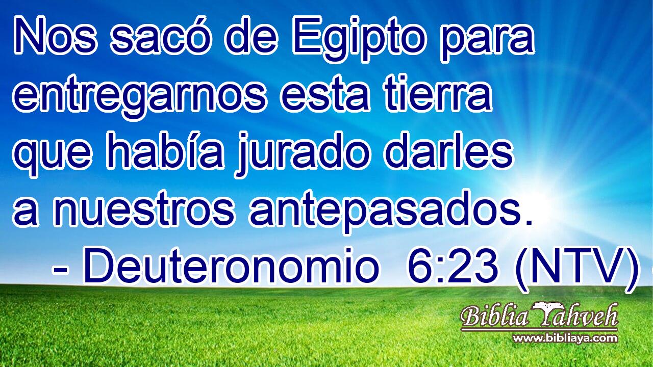 Nos sacó de Egipto para entregarnos esta tierra que había jurado darles a nuestros antepasados.