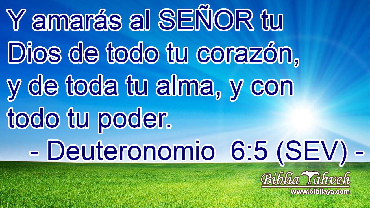 Y amarás al SEÑOR tu Dios de todo tu corazón, y de toda tu alma, y con todo tu poder.
