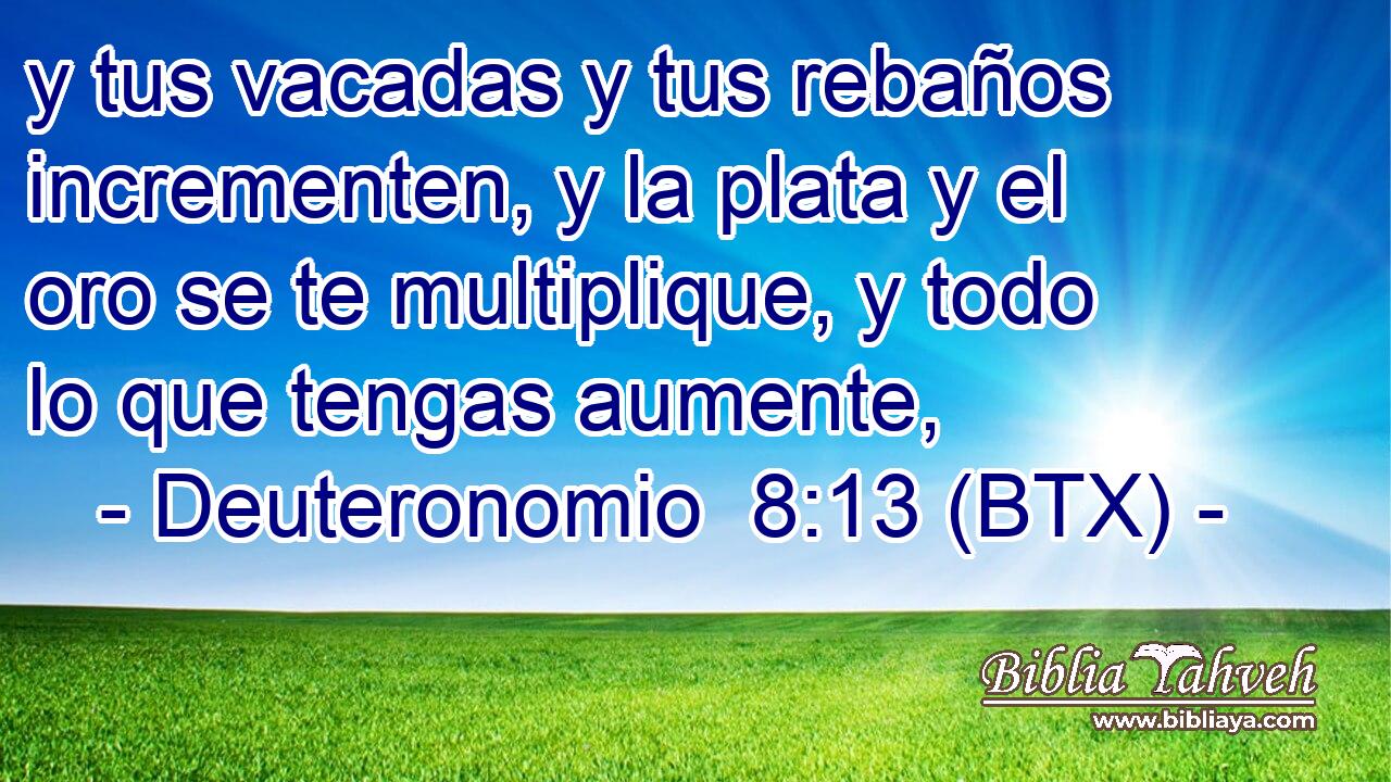 y tus vacadas y tus rebaños incrementen, y la plata y el oro se te multiplique, y todo lo que tengas aumente,