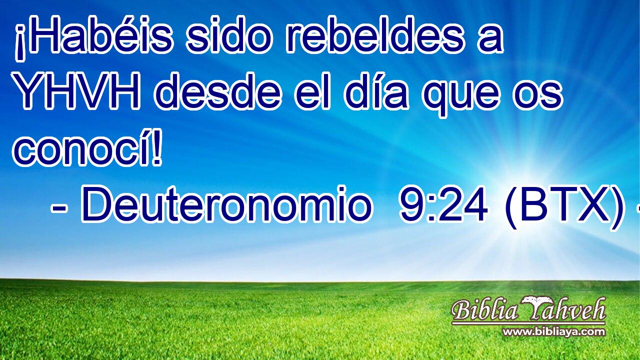 ¡Habéis sido rebeldes a YHVH desde el día que os conocí!