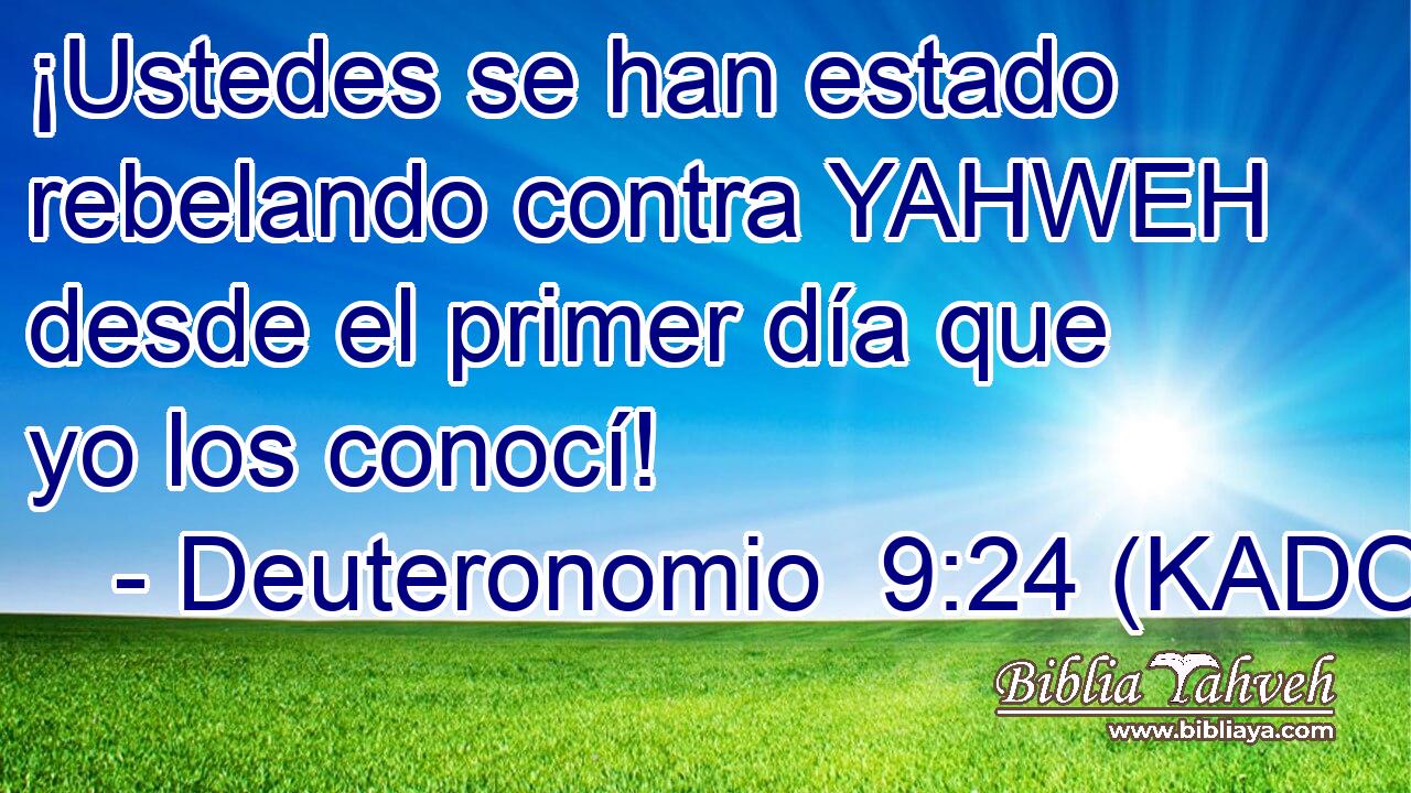  ¡Ustedes se han estado rebelando contra YAHWEH desde el primer día que yo los conocí! 