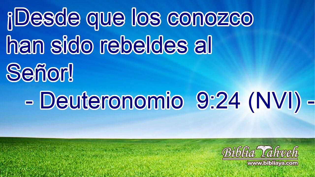  ¡Desde que los conozco han sido rebeldes al Señor! 