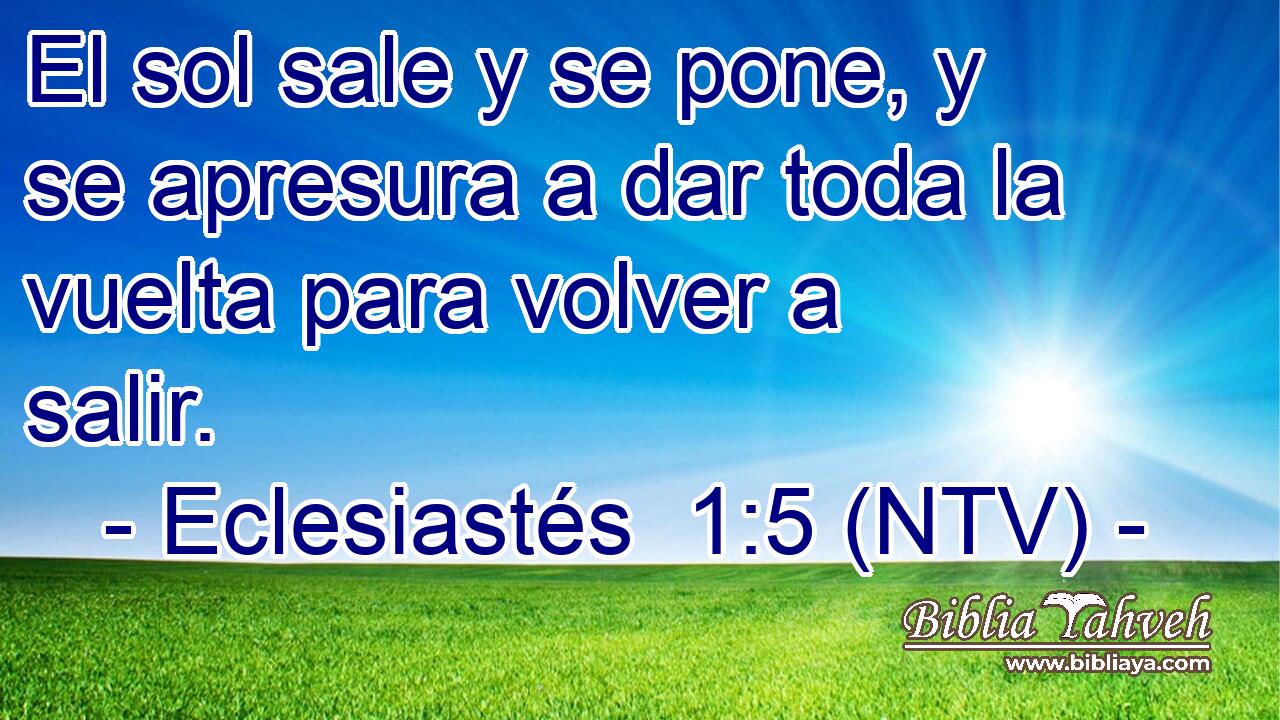 El sol sale y se pone, y se apresura a dar toda la vuelta para volver a salir.