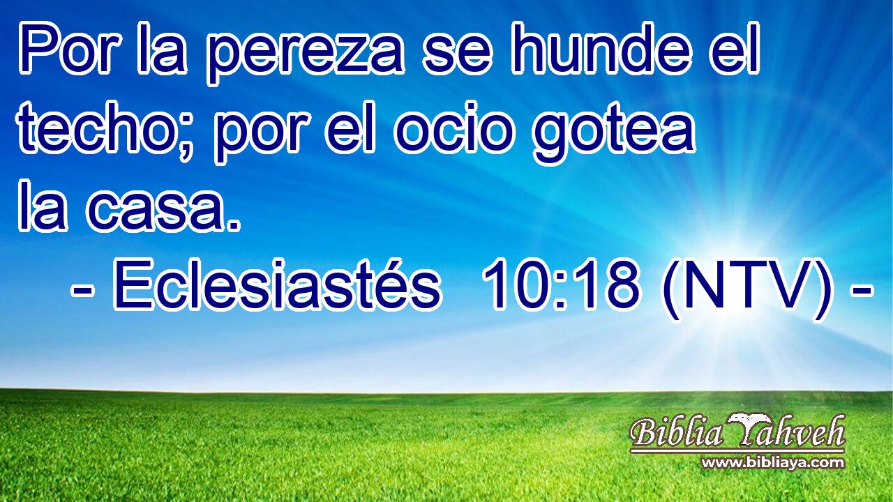 Por la pereza se hunde el techo; por el ocio gotea la casa.
