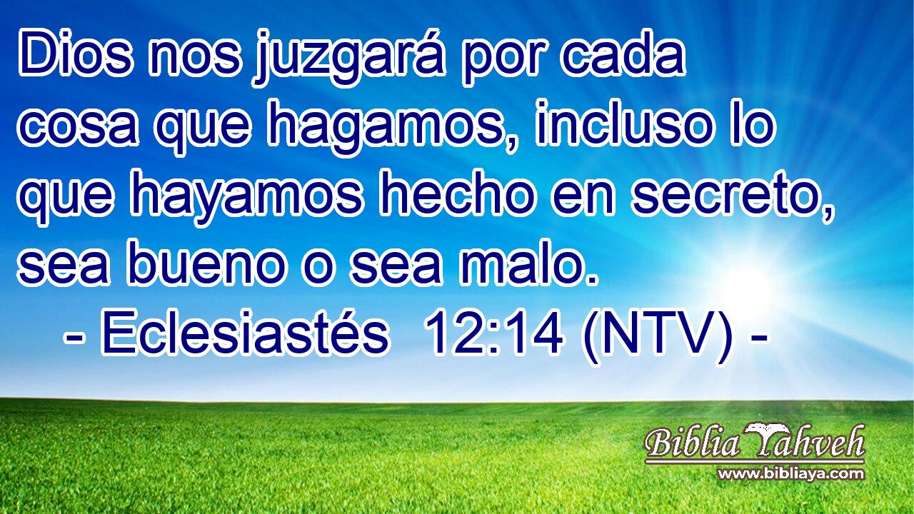 Dios nos juzgará por cada cosa que hagamos, incluso lo que hayamos hecho en secreto, sea bueno o sea malo.