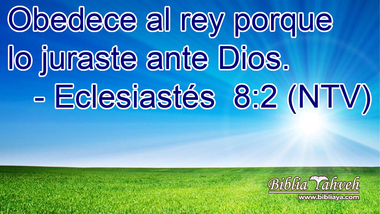 Obedece al rey porque lo juraste ante Dios.
