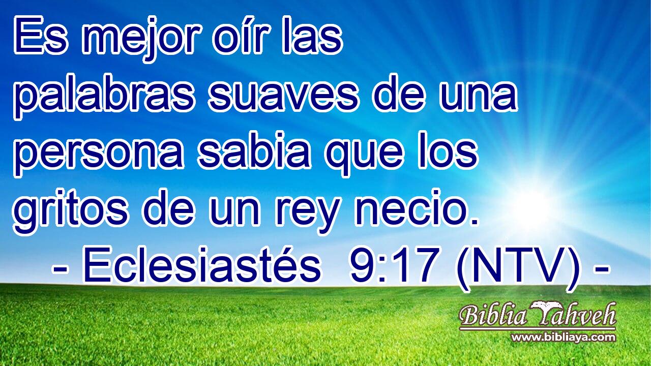 Es mejor oír las palabras suaves de una persona sabia que los gritos de un rey necio.