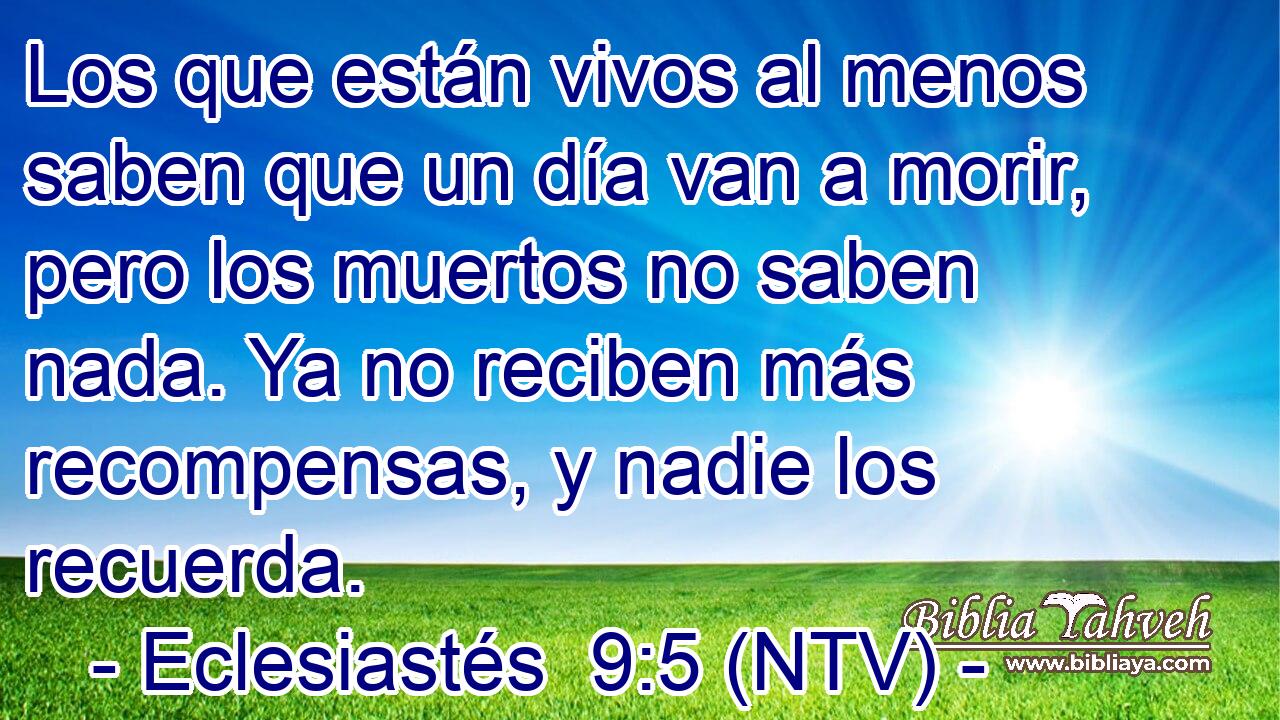 Los que están vivos al menos saben que un día van a morir, pero los muertos no saben nada. Ya no reciben más recompensas, y nadie los recuerda.