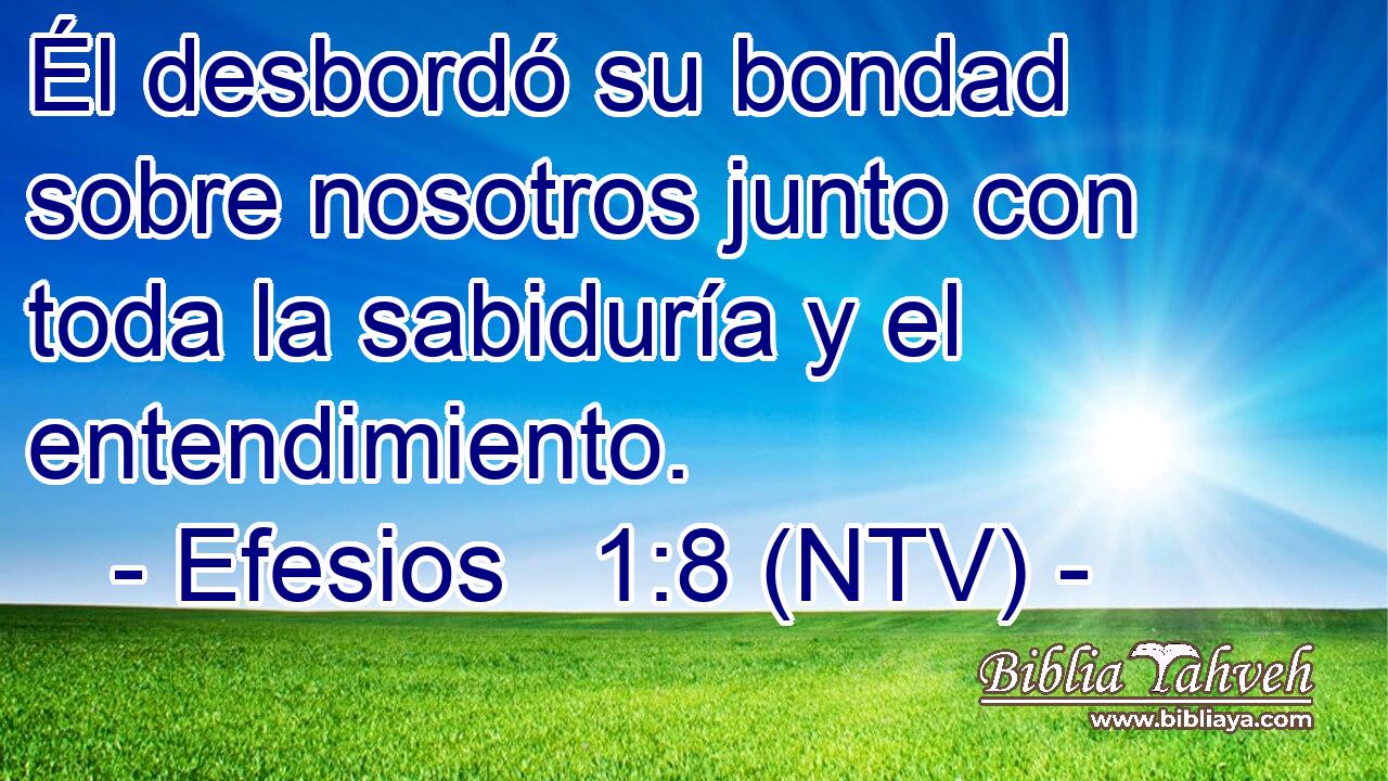 Él desbordó su bondad sobre nosotros junto con toda la sabiduría y el entendimiento.