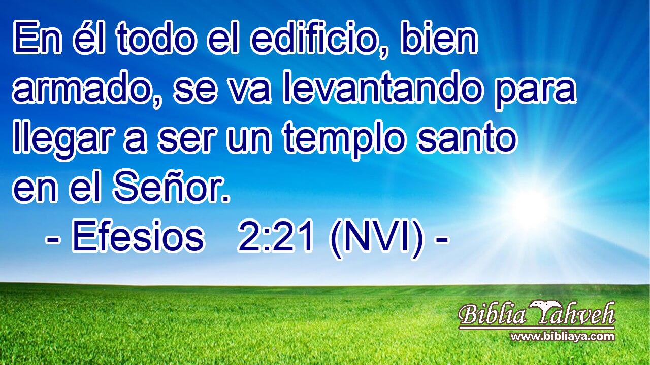  En él todo el edificio, bien armado, se va levantando para llegar a ser un templo santo en el Señor. 