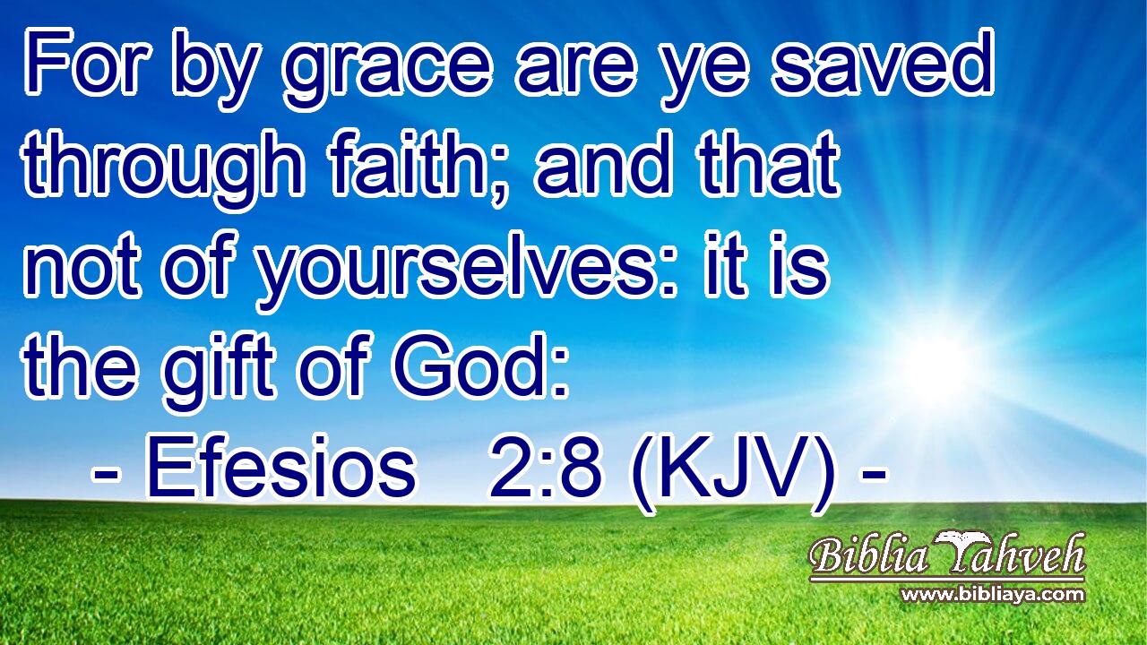 For by grace are ye saved through faith; and that not of yourselves: it is the gift of God: