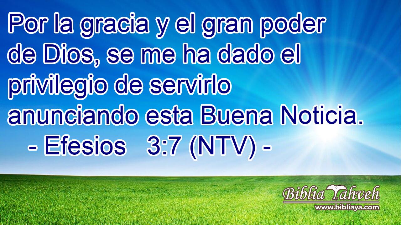 Por la gracia y el gran poder de Dios, se me ha dado el privilegio de servirlo anunciando esta Buena Noticia.