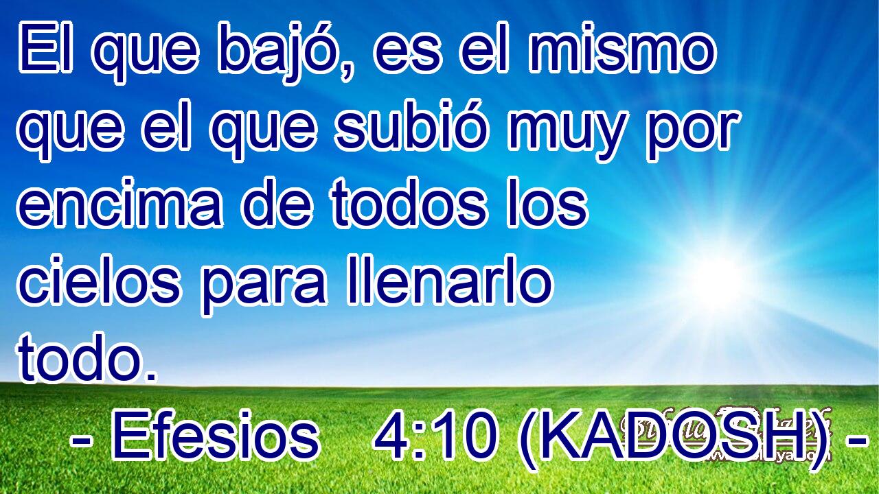  El que bajó, es el mismo que el que subió muy por encima de todos los cielos para llenarlo todo. 
