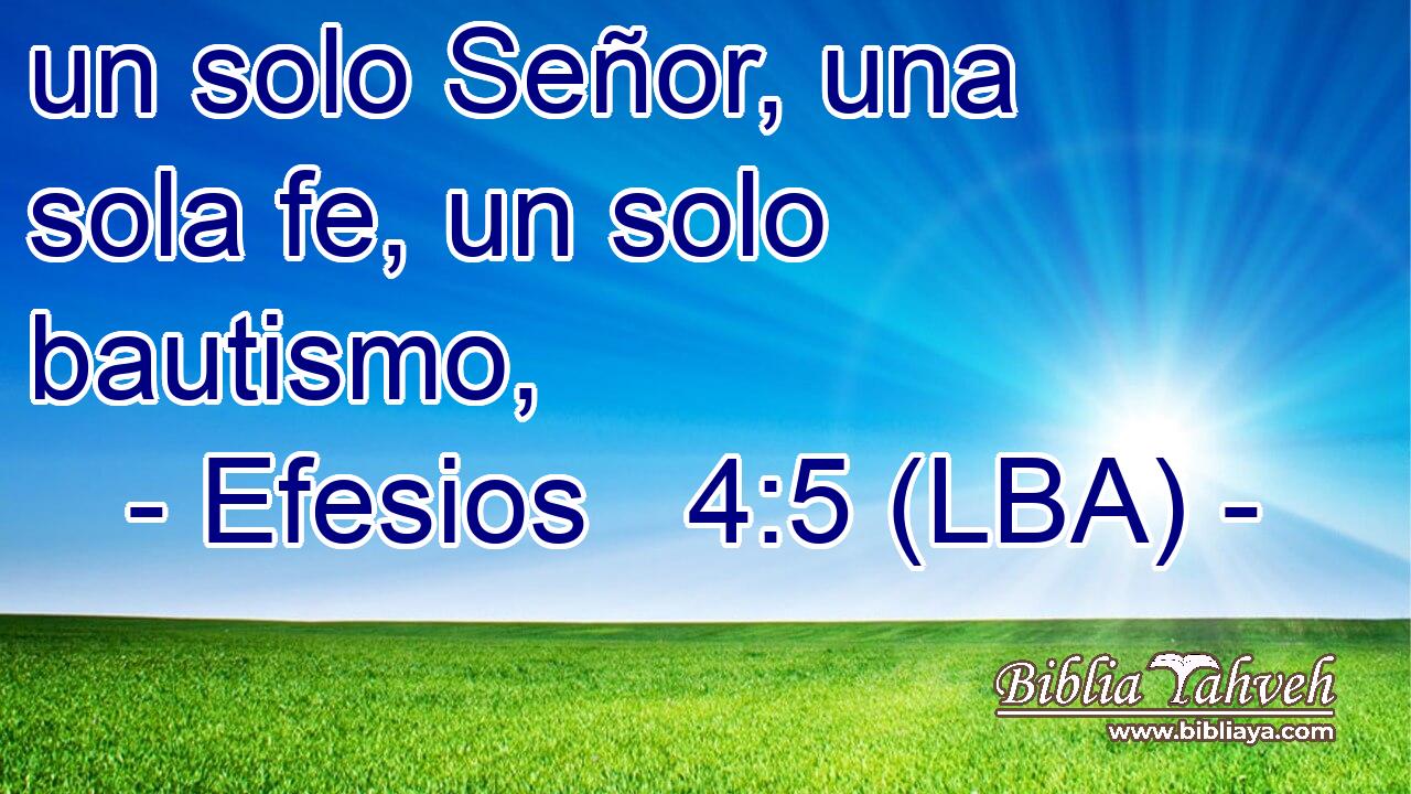 un solo Señor, una sola fe, un solo bautismo,