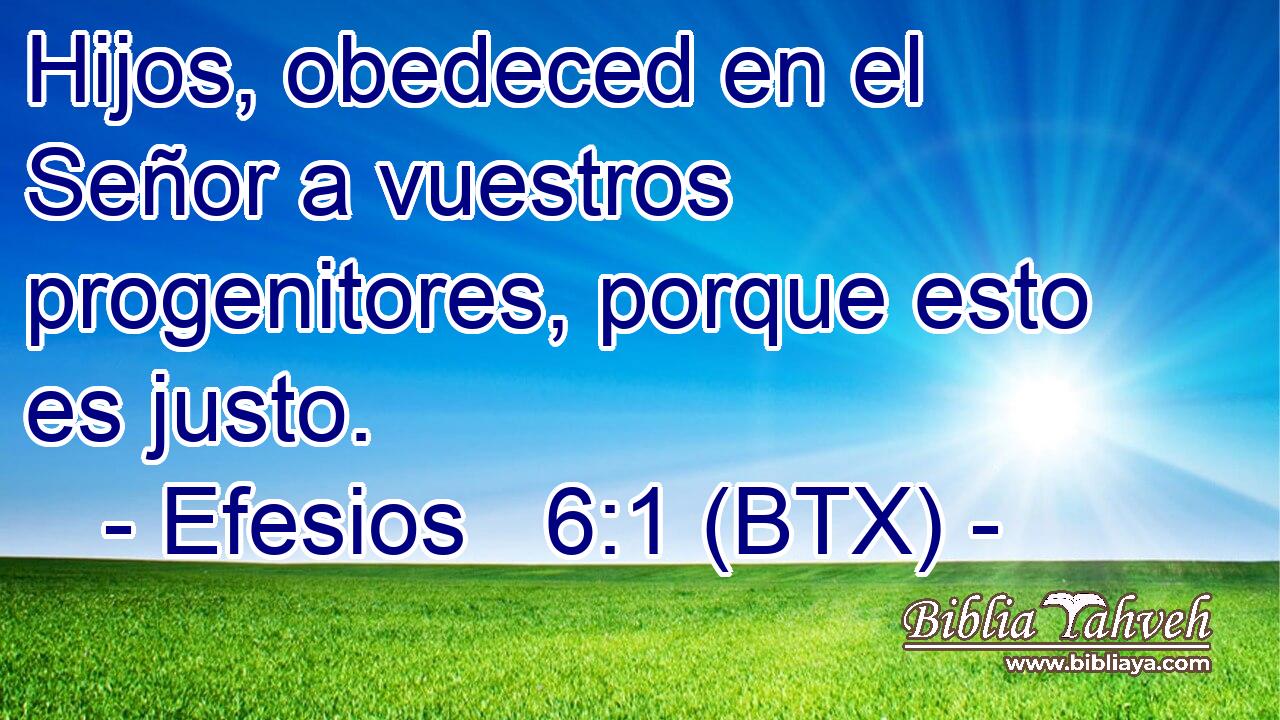Hijos, obedeced en el Señor a vuestros progenitores, porque esto es justo.
