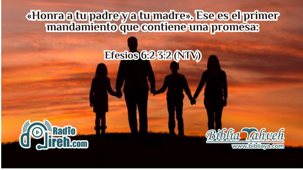 Efesios 6:2 (NTV) - «Honra a tu padre y a tu madre». Ése es e...