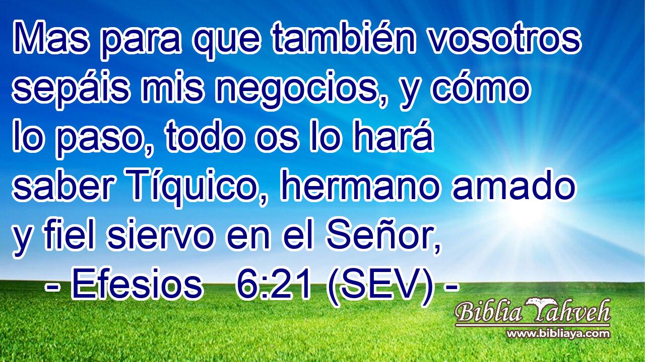 Mas para que también vosotros sepáis mis negocios, y cómo lo paso, todo os lo hará saber Tíquico, hermano amado y fiel siervo en el Señor,