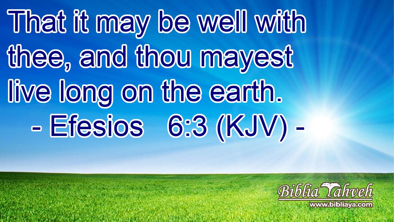 That it may be well with thee, and thou mayest live long on the earth.