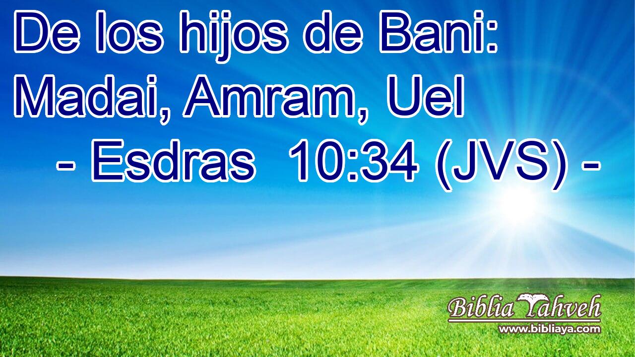 De los hijos de Bani: Madai, Amram, Uel