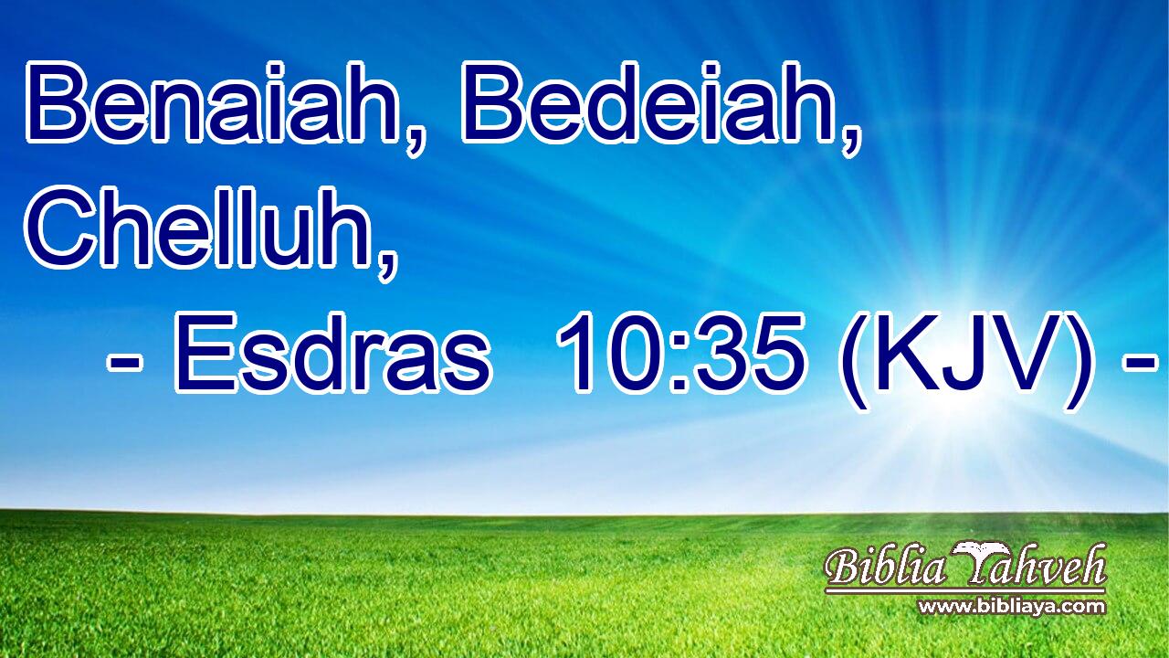 Benaiah, Bedeiah, Chelluh,