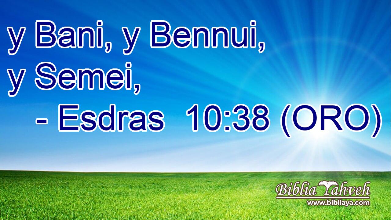 y Bani, y Bennui, y Semei, 