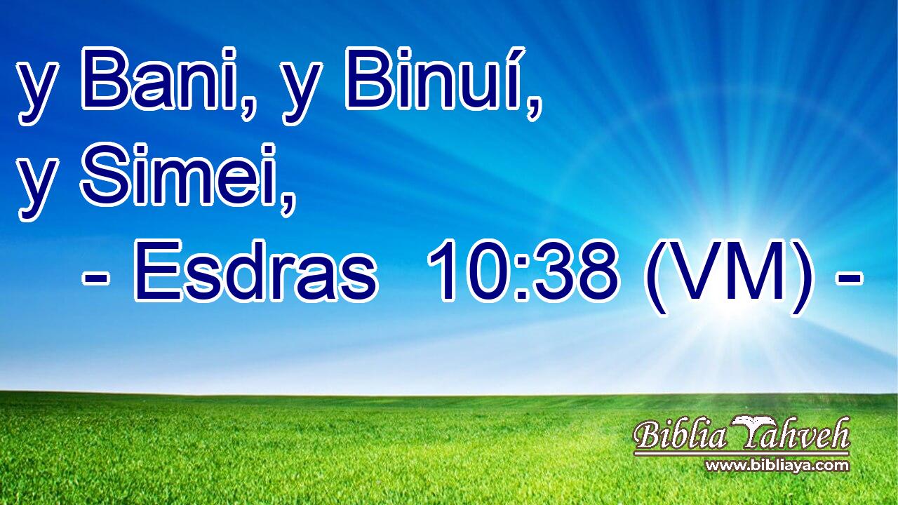  y Bani, y Binuí, y Simei, 
