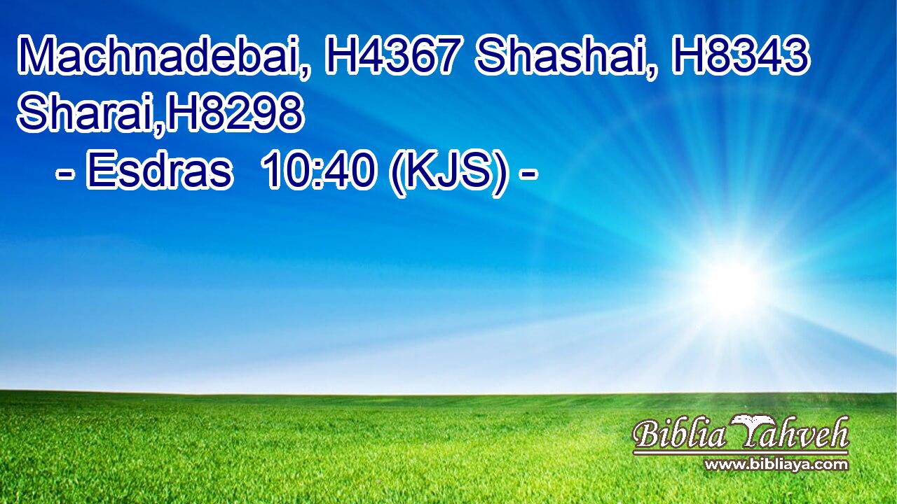 Machnadebai, H4367 Shashai, H8343 Sharai,H8298