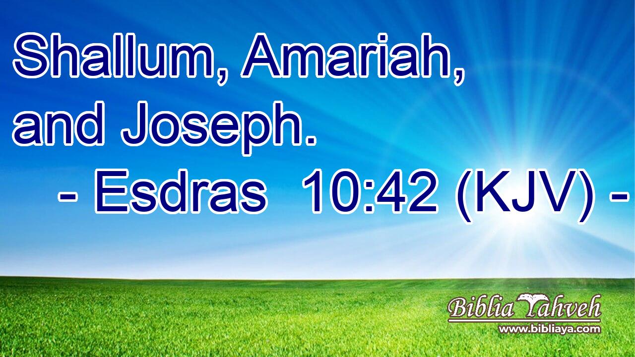 Shallum, Amariah, and Joseph.