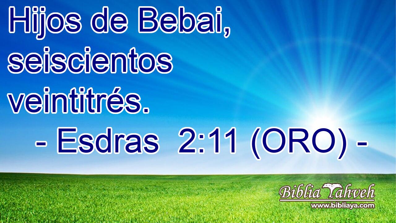  Hijos de Bebai, seiscientos veintitrés. 
