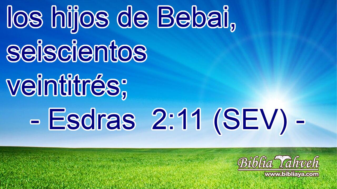 los hijos de Bebai, seiscientos veintitrés;